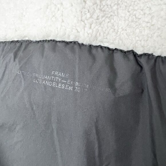 Frame Sherpa & Tech Taffeta Anorak Coat Jacket Black & White Women’s XL NWT - Picture 13 of 16